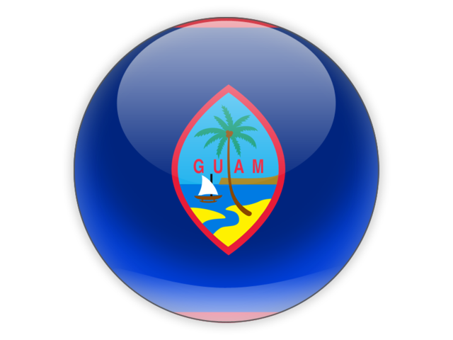 Round icon. Download flag icon of Guam at PNG format