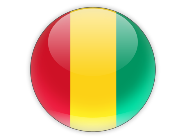 Round icon. Download flag icon of Guinea at PNG format