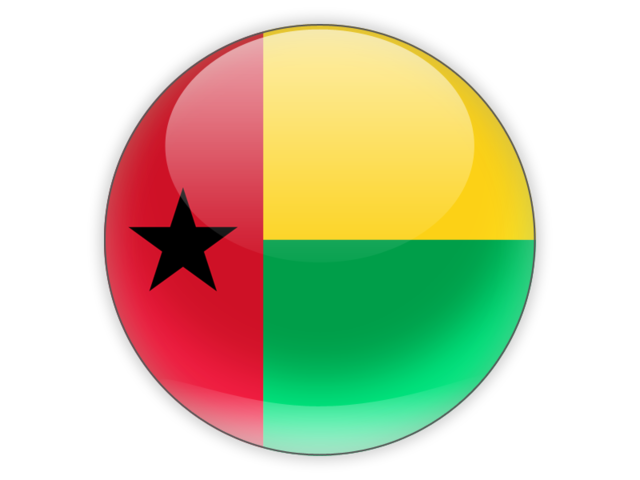 Round icon. Download flag icon of Guinea-Bissau at PNG format