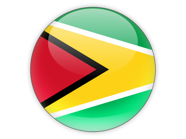 Round icon. Download flag icon of Guyana at PNG format