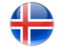 Iceland. Round icon. Download icon.