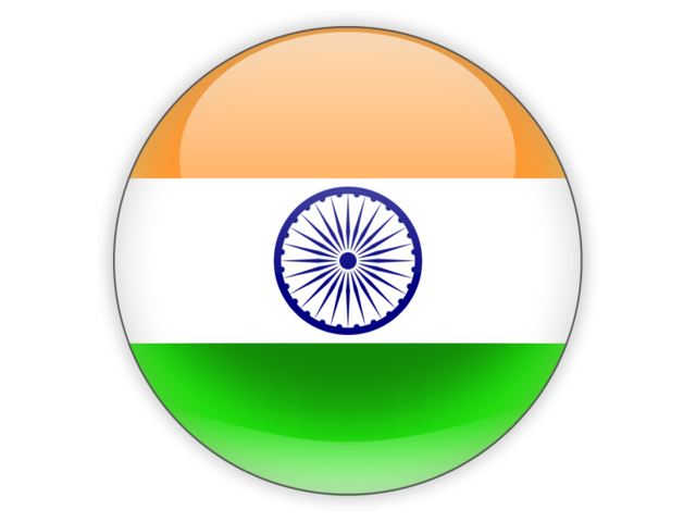 Round Icon Illustration Of Flag Of India