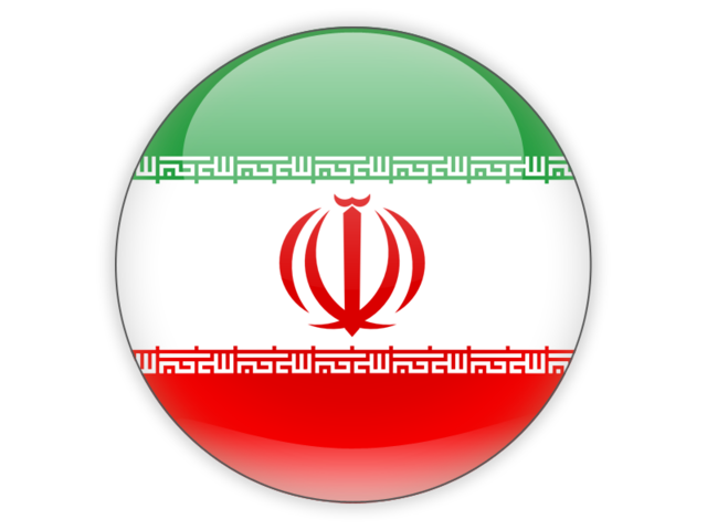 Round icon. Illustration of flag of Iran