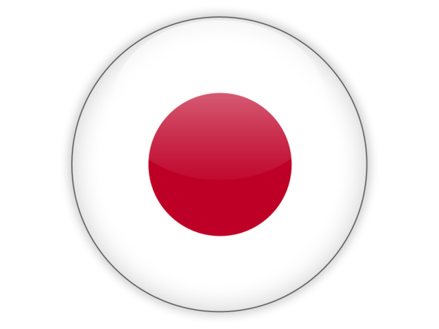 Round icon. Illustration of flag of Japan