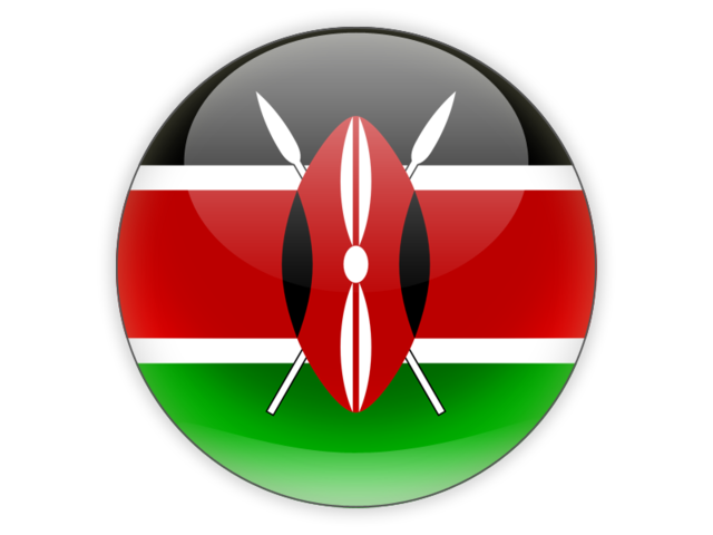 Round icon. Download flag icon of Kenya at PNG format