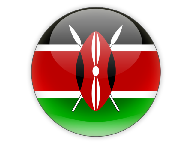 Round Icon Illustration Of Flag Of Kenya