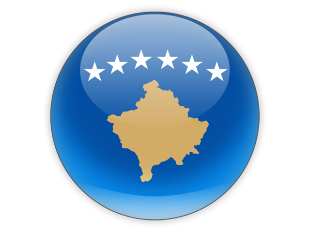 Round icon. Download flag icon of Kosovo at PNG format