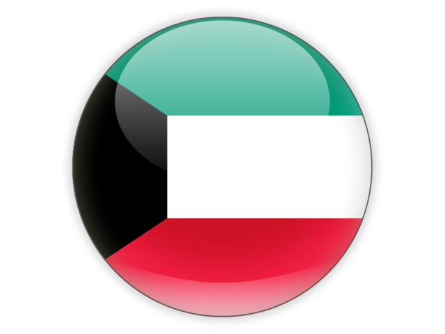 Round icon. Download flag icon of Kuwait at PNG format