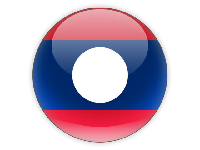 Round icon. Download flag icon of Laos at PNG format