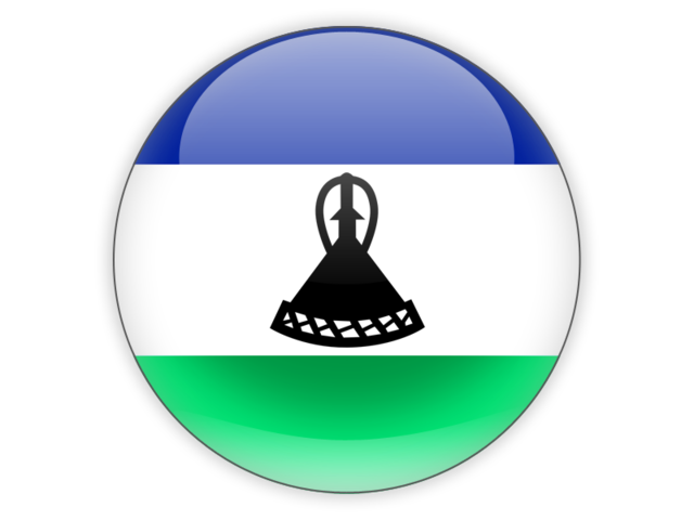 Round icon. Download flag icon of Lesotho at PNG format