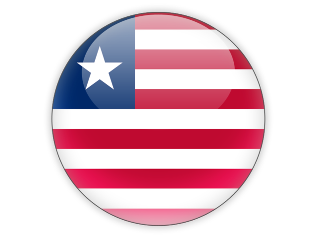 Round icon. Download flag icon of Liberia at PNG format