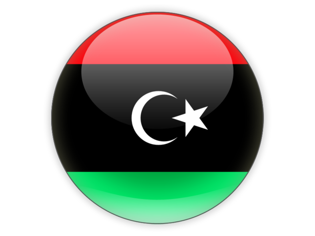 Round icon. Download flag icon of Libya at PNG format