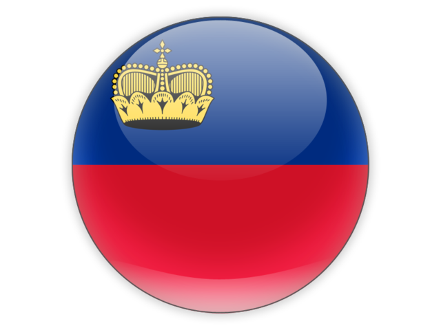 Round icon. Download flag icon of Liechtenstein at PNG format