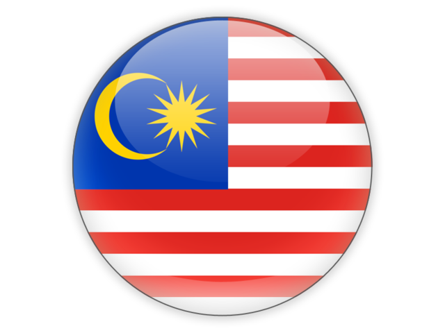 Round icon. Download flag icon of Malaysia at PNG format