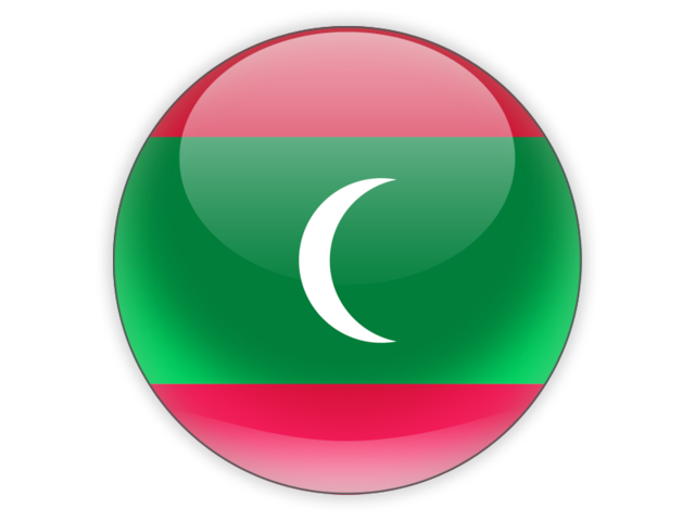 Round icon. Download flag icon of Maldives at PNG format