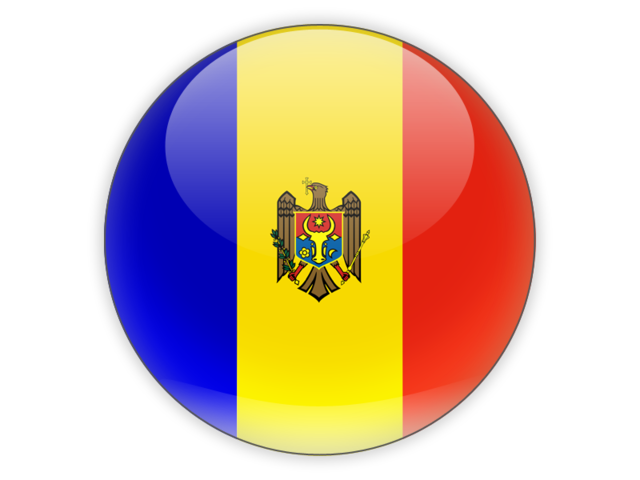 Round icon. Download flag icon of Moldova at PNG format