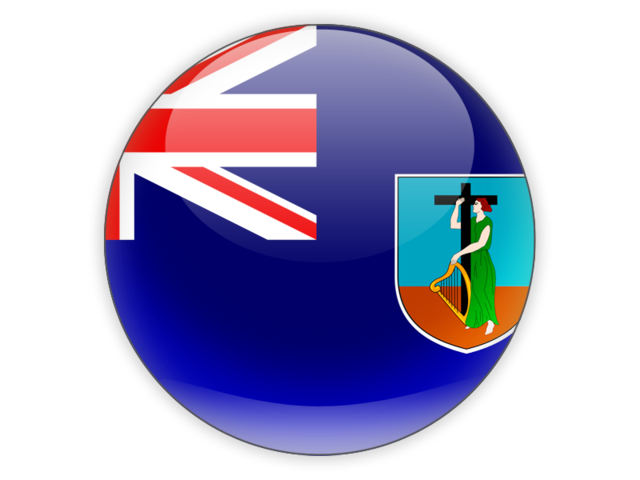Round icon. Download flag icon of Montserrat at PNG format