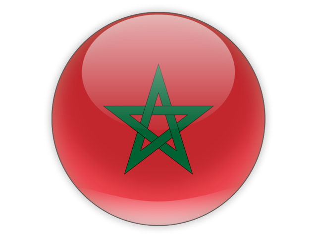 Round icon. Download flag icon of Morocco at PNG format