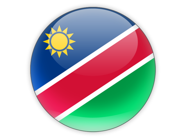 Круглая иконка. Скачать флаг. Намибия
