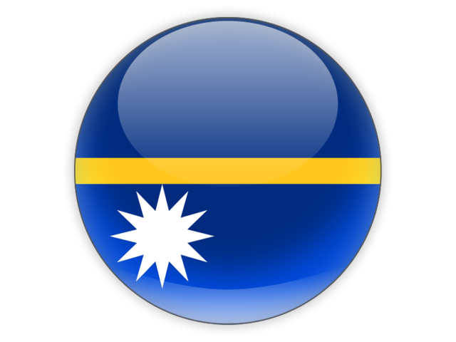 Round icon. Download flag icon of Nauru at PNG format