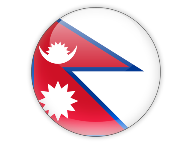 Round icon. Download flag icon of Nepal at PNG format