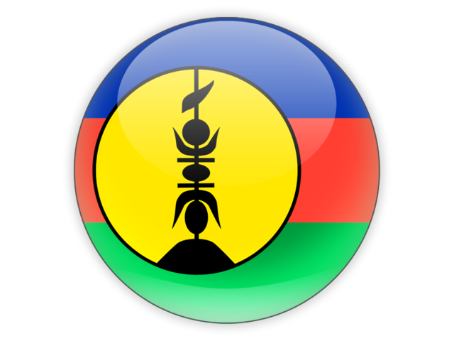 Round icon. Download flag icon of New Caledonia at PNG format