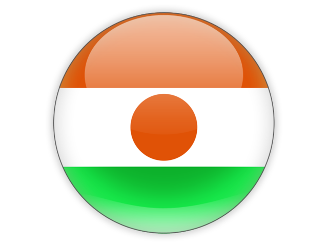 Round icon. Download flag icon of Niger at PNG format