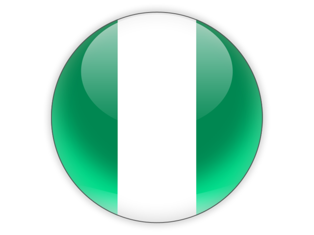 Round icon. Download flag icon of Nigeria at PNG format