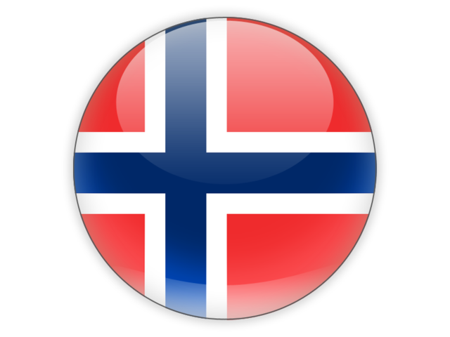 Круглая иконка. Скачать флаг. Норвегия