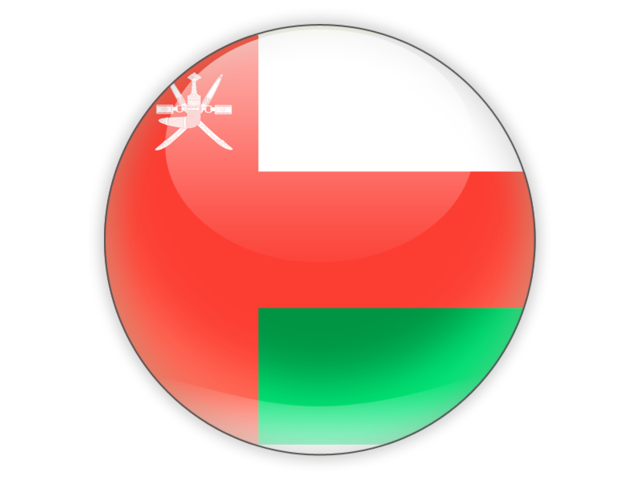 Round icon. Download flag icon of Oman at PNG format