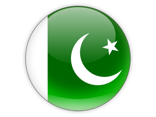 Round icon. Download flag icon of Pakistan at PNG format