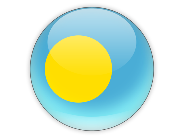 Round icon. Download flag icon of Palau at PNG format