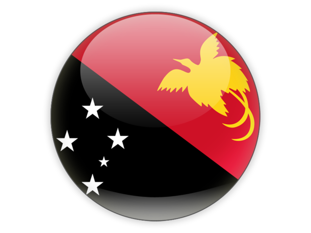 Download Round icon. Illustration of flag of Papua New Guinea