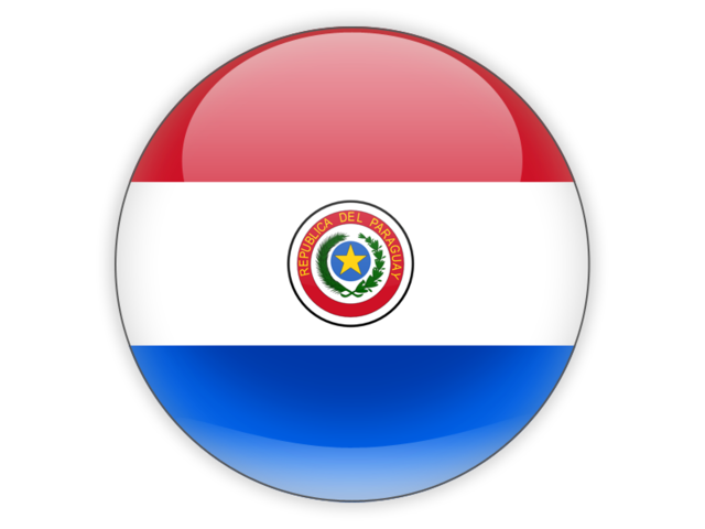 Round icon. Download flag icon of Paraguay at PNG format