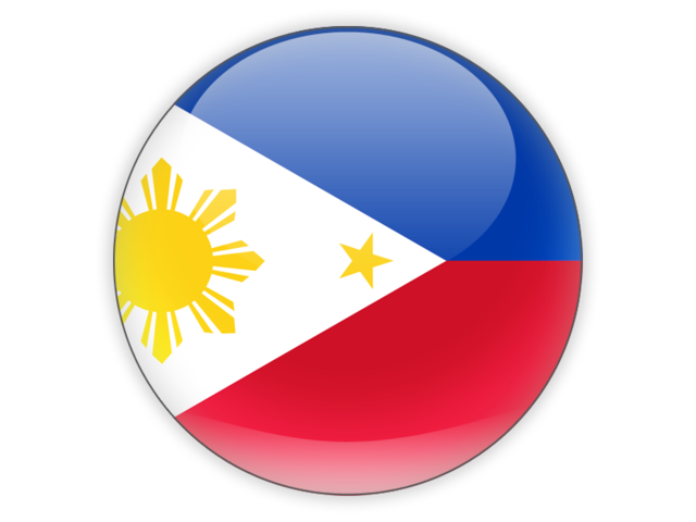 Round Icon Illustration Of Flag Of Philippines