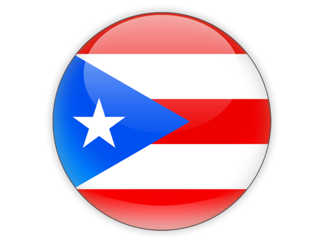 Круглая иконка. Скачать флаг. Пуэрто-Рико