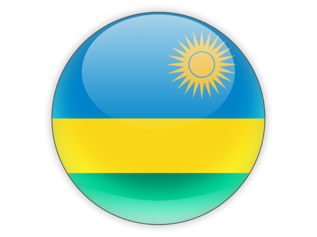 Круглая иконка. Скачать флаг. Руанда