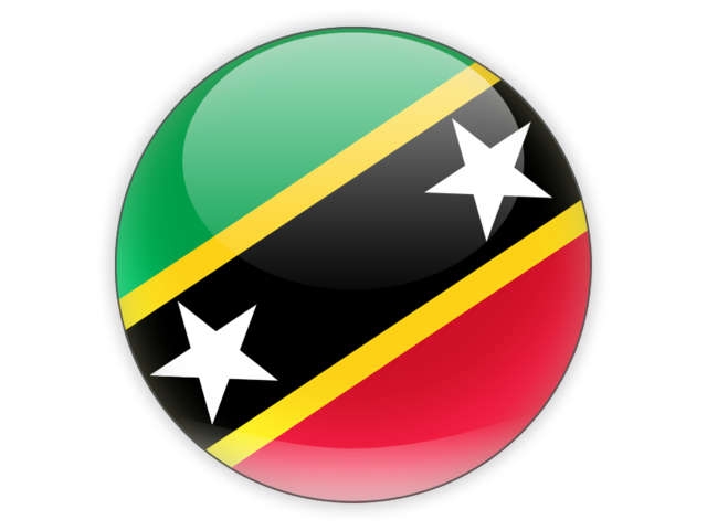 Round icon. Download flag icon of Saint Kitts and Nevis at PNG format