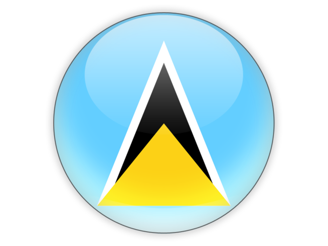 Round icon. Download flag icon of Saint Lucia at PNG format