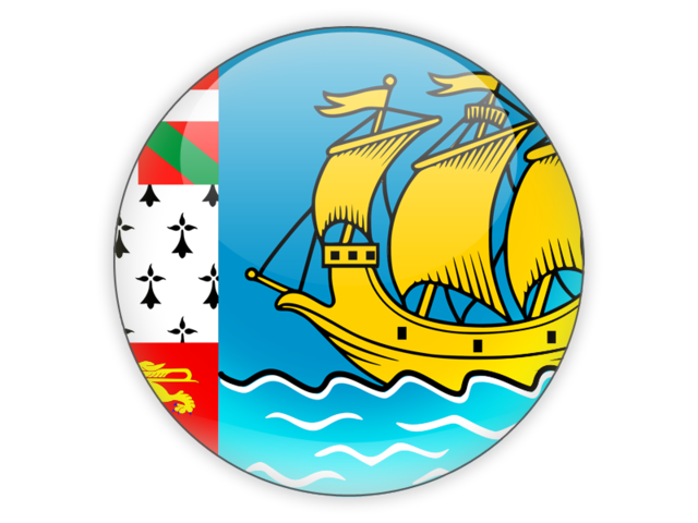 Round icon. Download flag icon of Saint Pierre and Miquelon at PNG format