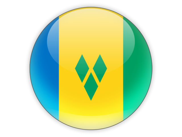 Round icon. Download flag icon of Saint Vincent and the Grenadines at PNG format