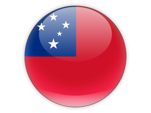 Round icon. Download flag icon of Samoa at PNG format