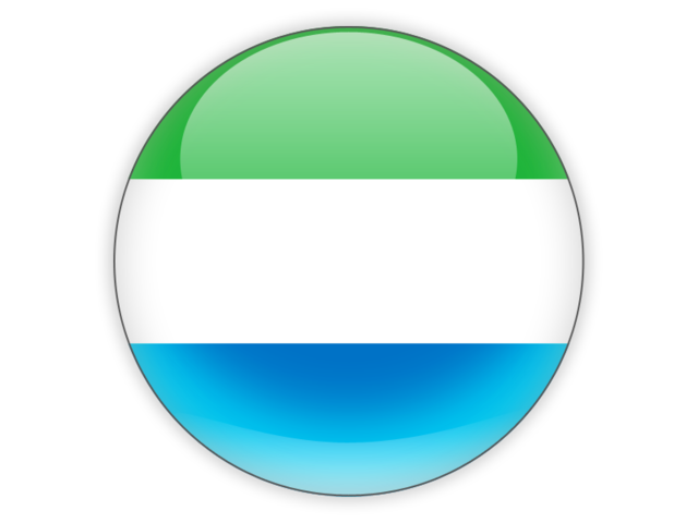 Круглая иконка. Скачать флаг. Сьерра-Леоне