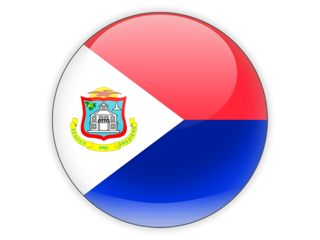 Round icon. Download flag icon of Sint Maarten at PNG format