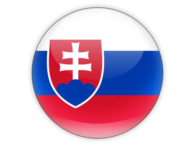 Круглая иконка. Скачать флаг. Словакия