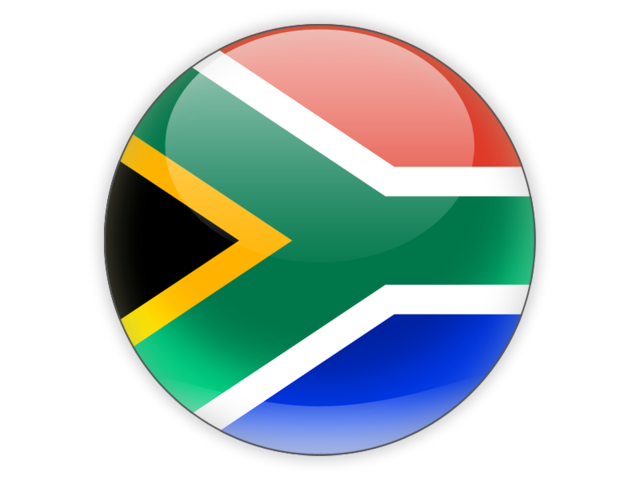 Round icon. Download flag icon of South Africa at PNG format