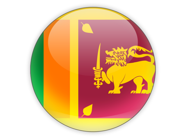 Круглая иконка. Скачать флаг. Шри-Ланка