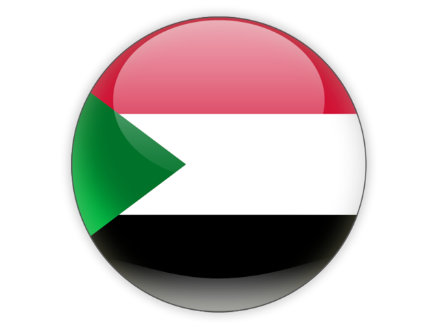 Круглая иконка. Скачать флаг. Судан
