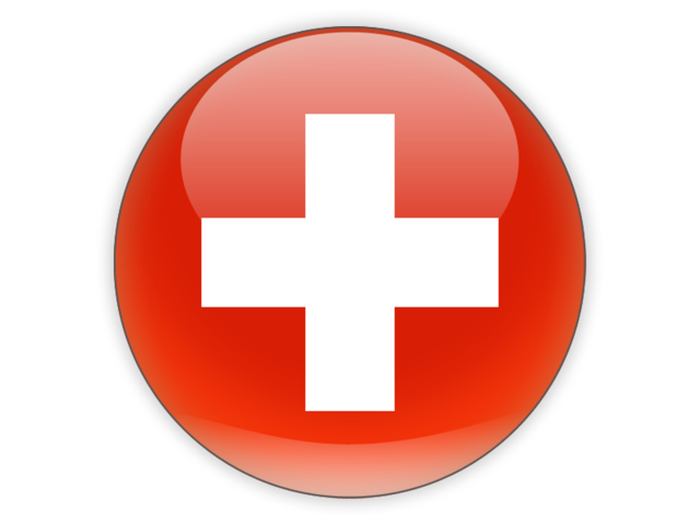 Round icon. Illustration of flag of Switzerland