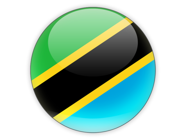 Round icon. Download flag icon of Tanzania at PNG format